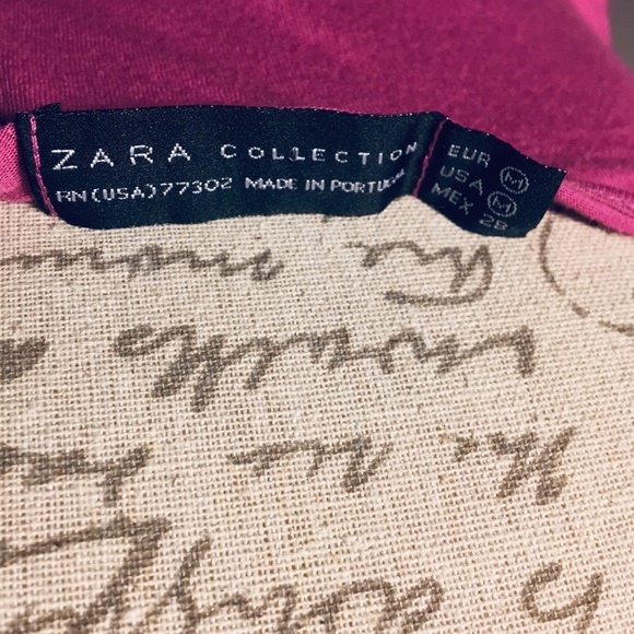 Zara Collection tiered fuchsia tank top M - Picture 7 of 8